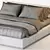 Modern and Versatile Flexform Groundpiece Bed - Elevate Your Bedroom Style 3D model small image 5