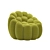 Bubble Pivoting Armchair: Modern Elegance for Maximum Comfort 3D model small image 1