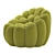 Bubble Pivoting Armchair: Modern Elegance for Maximum Comfort 3D model small image 6