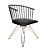 Modern Windsor Style Fibreglass Chair 3D model small image 3