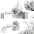 Snowy Bliss: Urban Bench Set 3D model small image 1