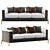 Sleek Nappa Leather Sofa - Modern Design 3D model small image 1