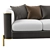 Sleek Nappa Leather Sofa - Modern Design 3D model small image 3