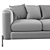 Sleek Nappa Leather Sofa - Modern Design 3D model small image 5