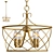 Modern Golden Drum Chandelier 3D model small image 1