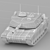 Sleek Tank Model Kit 3D model small image 3