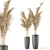 Dried Plant Bouquet in Concrete Pot 3D model small image 1