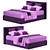 MyPlace Amethyst Bed - Luxurious Comfort 3D model small image 1