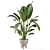 Rusty Concrete Pot Indoor Plants - Set 405 3D model small image 5