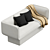 Modern Blue Block Sofa, Studio Mut 3D model small image 2