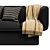 Modern Blue Block Sofa, Studio Mut 3D model small image 4
