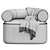 Luxury Velvet Chair: SARAH ELLISON Huggy 3D model small image 4