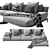 Poliform Park: Luxurious Comfort Sofa 3D model small image 2
