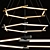 Sleek Circular Chandelier 3D model small image 2