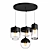 Modern Glass and Metal Suspension Pendant 3D model small image 3