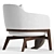 Piaval Macaron Armchair: Modern Elegance for Your Space 3D model small image 2