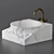 Elegant Marble Washbasin Bowl 3D model small image 4