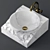 Elegant Marble Washbasin Bowl 3D model small image 6