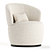 Amber Boucle Swivel Chair 3D model small image 1