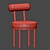 Sleek Moca Chair: Modern Design & Textured Finish 3D model small image 2