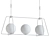 Sleek Rectangular Pendant Chandelier 3D model small image 2