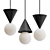 Elegant Harlequin Pendant Lamp 3D model small image 1