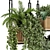 Metal Box Hanging Indoor Plants Set 3D model small image 3