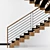 Sleek Modern Stairway Design 3D model small image 2