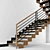 Sleek Modern Stairway Design 3D model small image 3