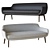 Sleek Belt Dining Sofa 3D model small image 1