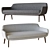 Sleek Belt Dining Sofa 3D model small image 2