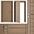 Modern Wood & Steel Door Set 3D model small image 1