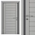 Modern Wood & Steel Door Set 3D model small image 4