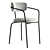 Modern Black Powder Chair 3D model small image 2