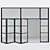 Sleek Aluminum Door 11 3D model small image 3