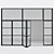 Sleek Aluminum Door 11 3D model small image 4