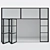 Sleek Aluminum Door 11 3D model small image 5