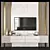 Modern TV Wall Unit with 55" Screen 3D model small image 2