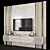 Modern TV Wall Unit with 55" Screen 3D model small image 3