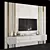 Modern TV Wall Unit with 55" Screen 3D model small image 4