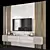 Modern TV Wall Unit with 55" Screen 3D model small image 5