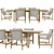 Elegant Outdoor Dining Set by Tribu 3D model small image 1