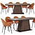 Bomonti Arcadia Dining Set 3D model small image 1