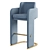 Sleek and Stylish ODISSEIA Barstool 3D model small image 3