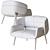 Contemporary Fusion Armchair 3D model small image 3