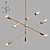 Modern Sputnik Chandelier: Stylish Pendant Lighting 3D model small image 2