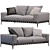 Flexform Gregory Sofa: Stylish and Functional 3D model small image 1