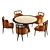 Carter Dining Set: Stylish Table & Chairs 3D model small image 3