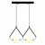 Modern Black/Gold LED Chandelier: Stylish Pendant Lamp 3D model small image 2