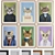 Abstract Cat Portrait Frame Set 3D model small image 1